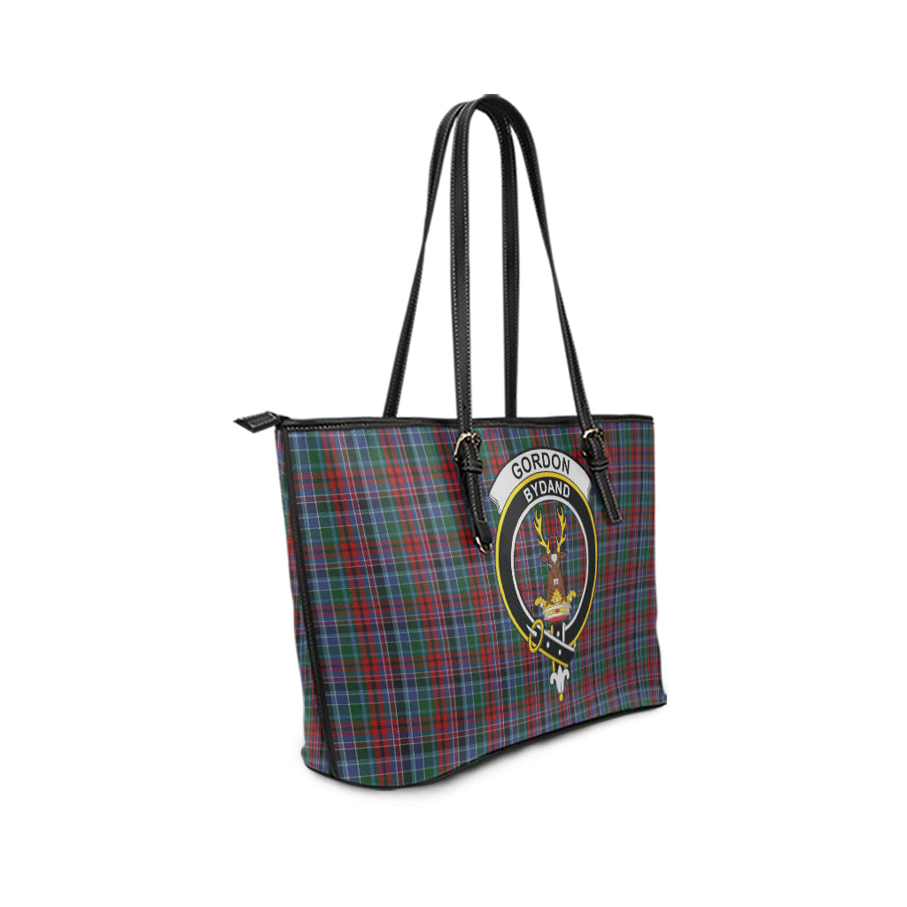 gordon-red-tartan-leather-tote-bag-with-family-crest