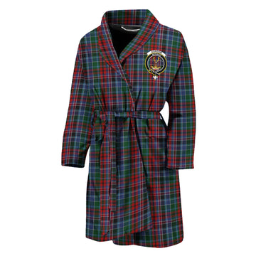 Gordon Red Tartan Bathrobe with Family Crest