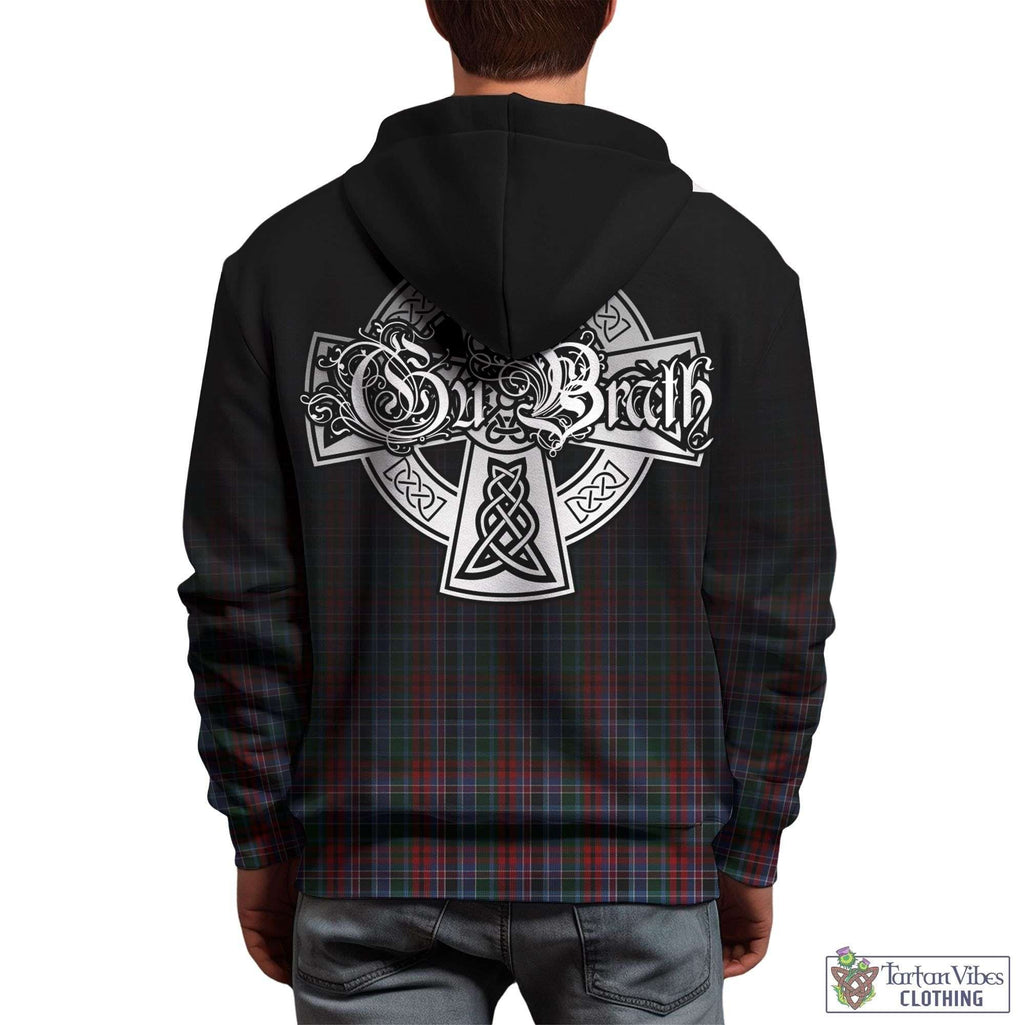 Tartan Vibes Clothing Gordon Red Tartan Hoodie Featuring Alba Gu Brath Family Crest Celtic Inspired