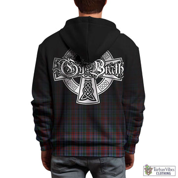 Gordon Red Tartan Hoodie Featuring Alba Gu Brath Family Crest Celtic Inspired