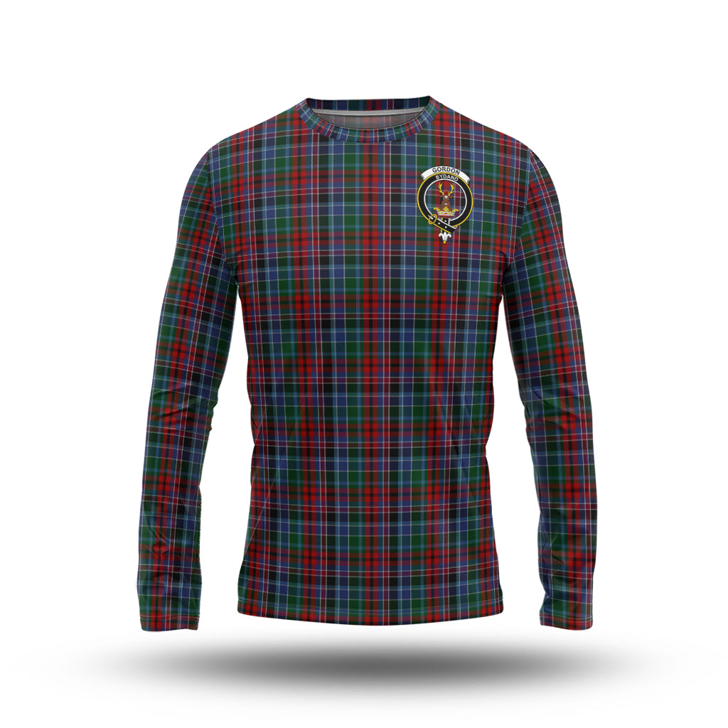 gordon-red-tartan-long-sleeve-t-shirt-with-family-crest