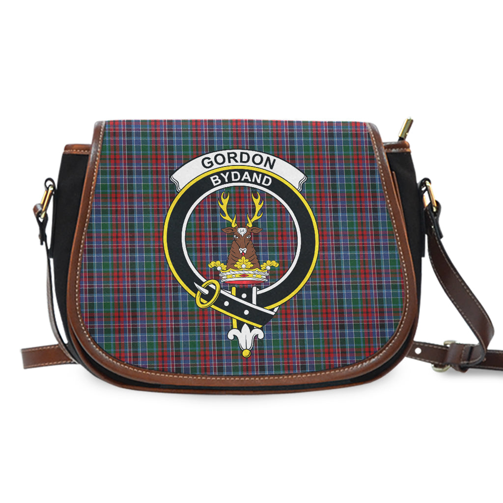 Gordon Red Tartan Saddle Bag with Family Crest - Tartan Vibes Clothing