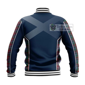 Gordon Red Tartan Baseball Jacket with Family Crest and Lion Rampant Vibes Sport Style