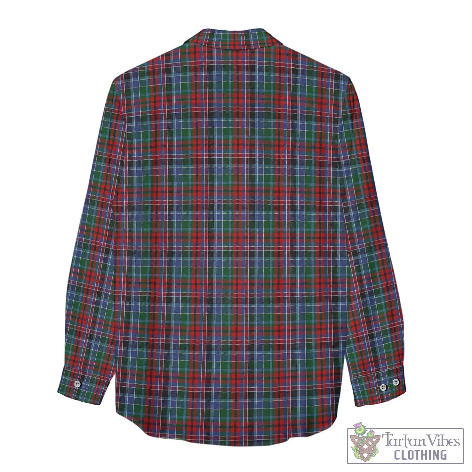 Tartan Vibes Clothing Gordon Red Tartan Womens Casual Shirt with Family Crest