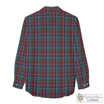 Gordon Red Tartan Women's Casual Shirt with Family Crest