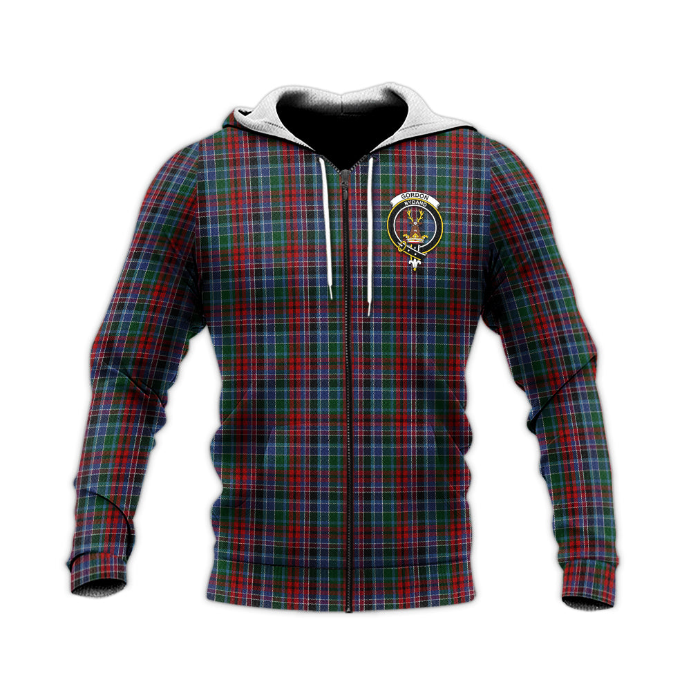 gordon-red-tartan-knitted-hoodie-with-family-crest