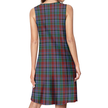 Gordon Red Tartan Womens Casual Dresses