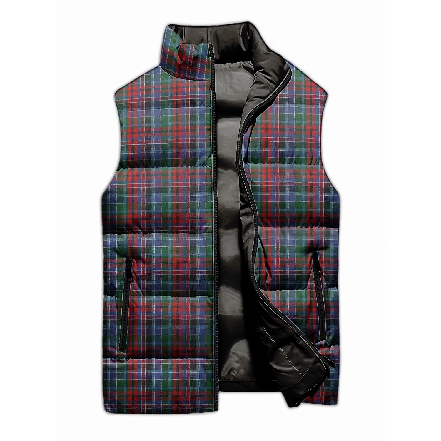 Gordon Red Tartan Sleeveless Puffer Jacket - Tartanvibesclothing