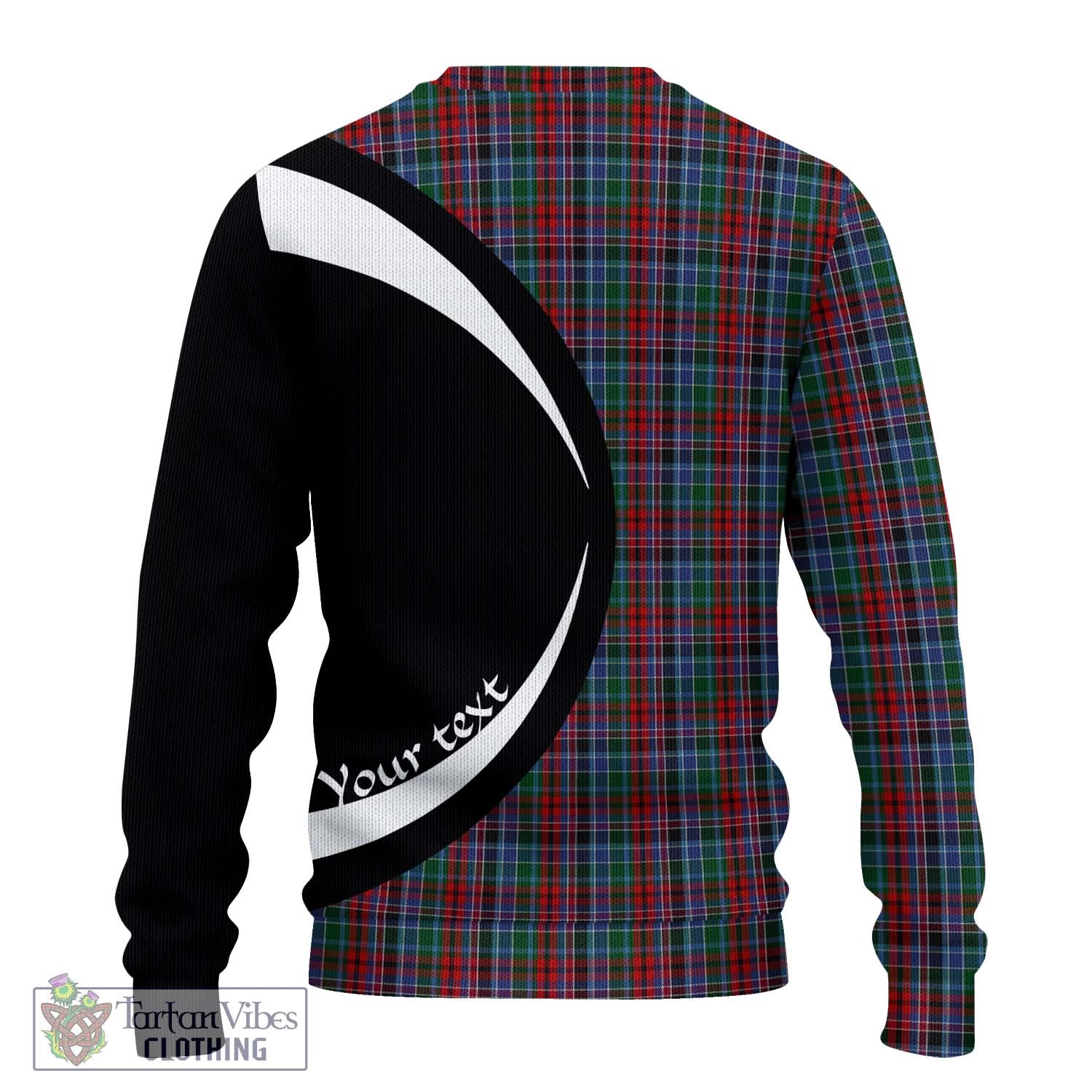 Gordon Red Tartan Ugly Sweater with Family Crest Circle Style - Tartan Vibes Clothing