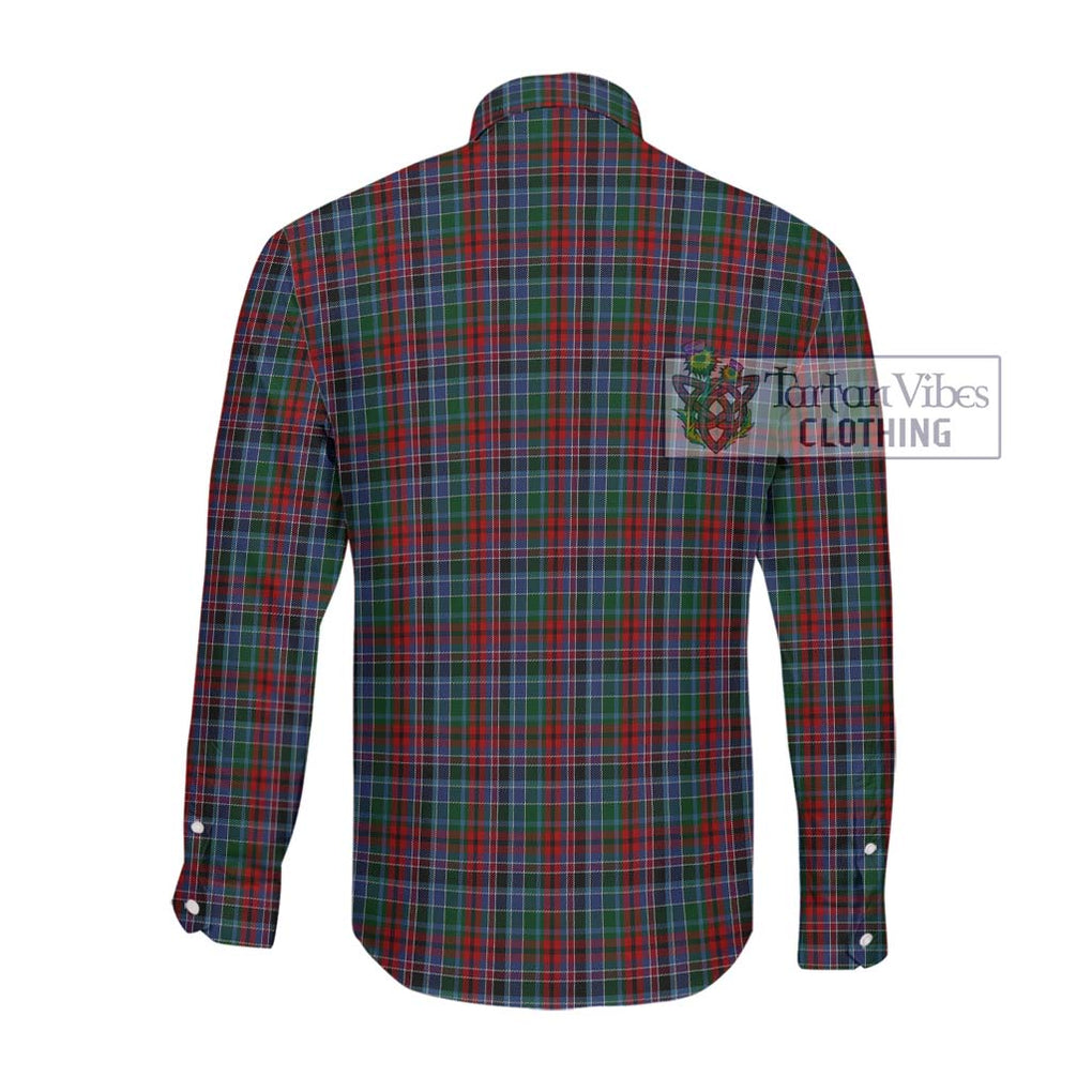 Gordon Red Tartan Long Sleeve Button Shirt with Family Crest DNA In Me Style - Tartanvibesclothing Shop