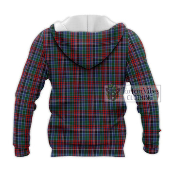 Gordon Red Tartan Knitted Hoodie with Family Crest DNA In Me Style