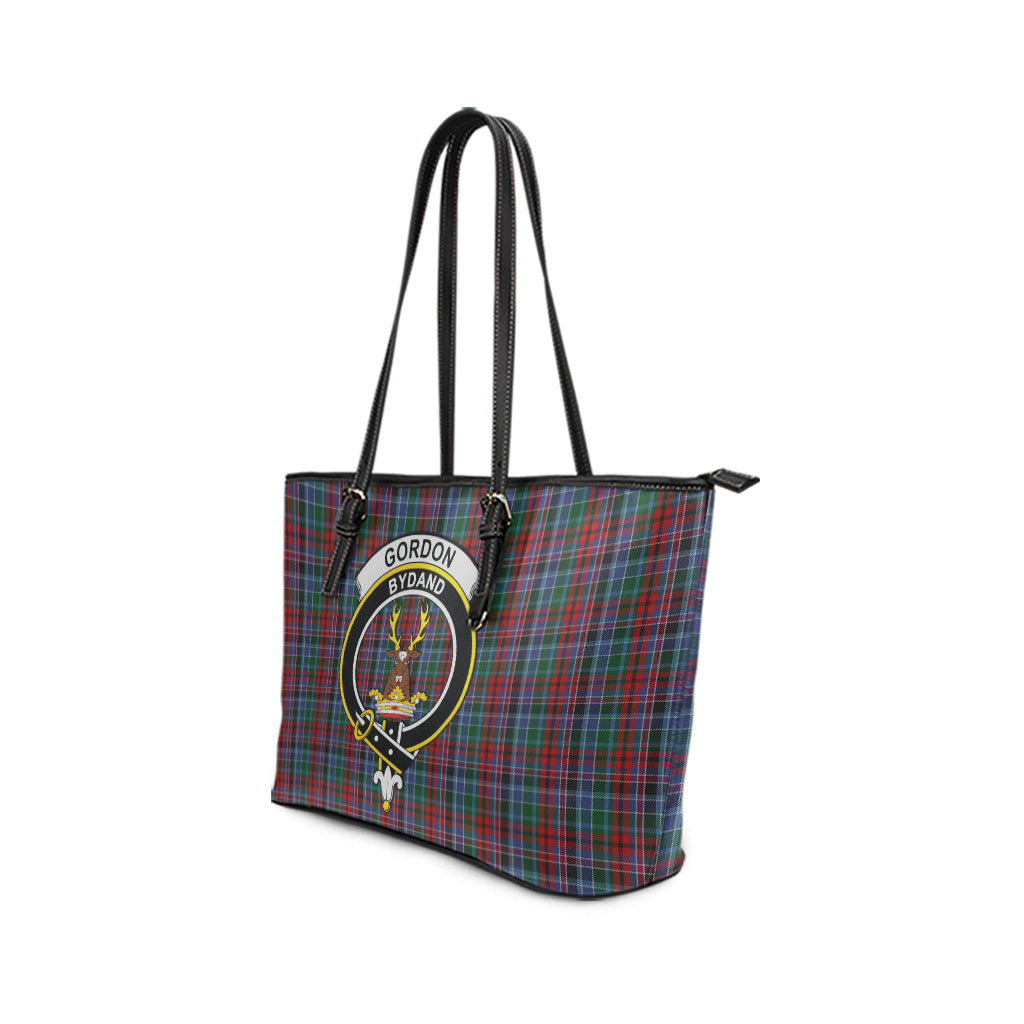 gordon-red-tartan-leather-tote-bag-with-family-crest