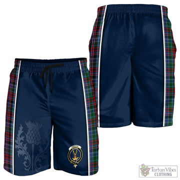 Gordon Red Tartan Men's Shorts with Family Crest and Scottish Thistle Vibes Sport Style