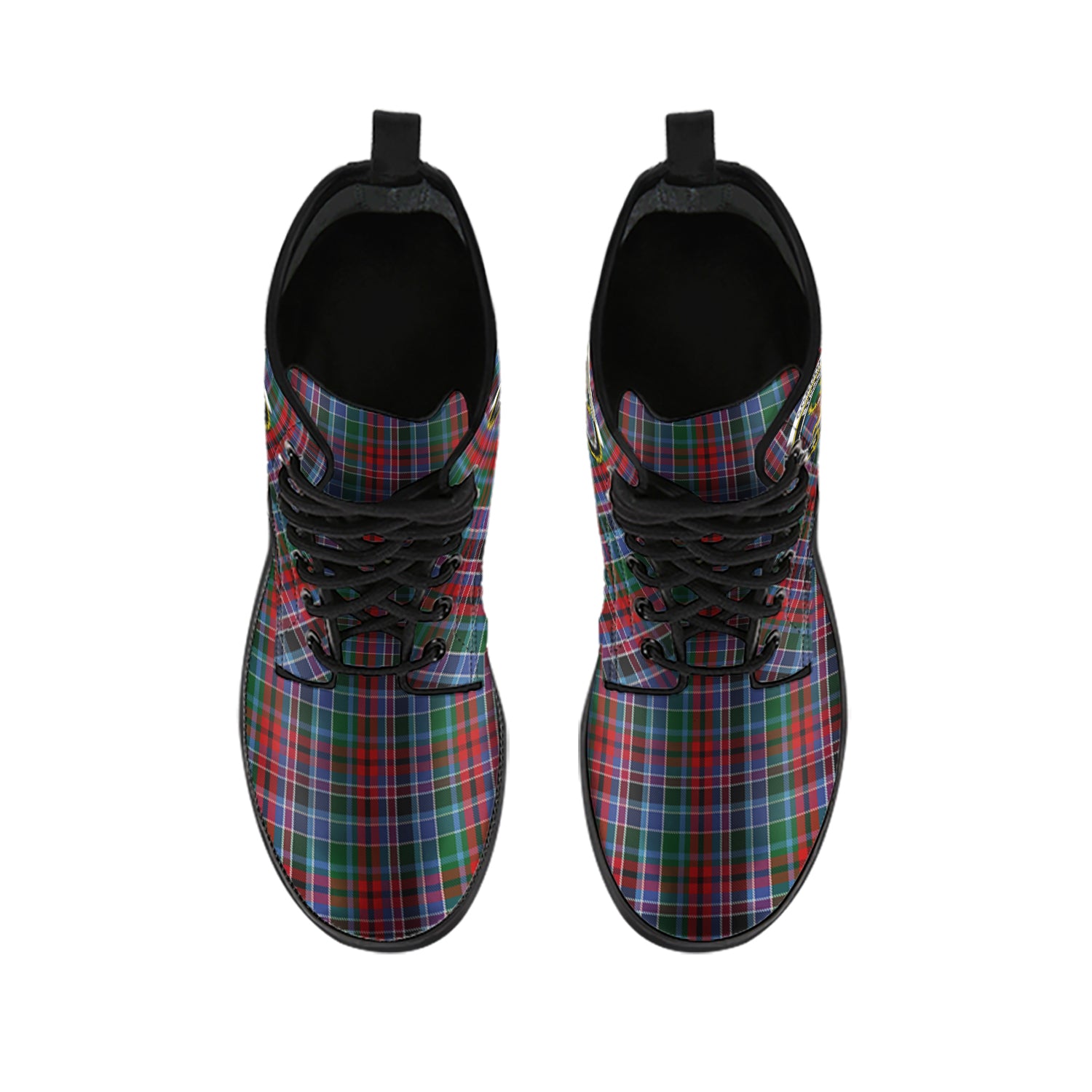 gordon-red-tartan-leather-boots-with-family-crest