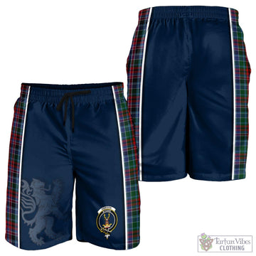 Gordon Red Tartan Men's Shorts with Family Crest and Lion Rampant Vibes Sport Style