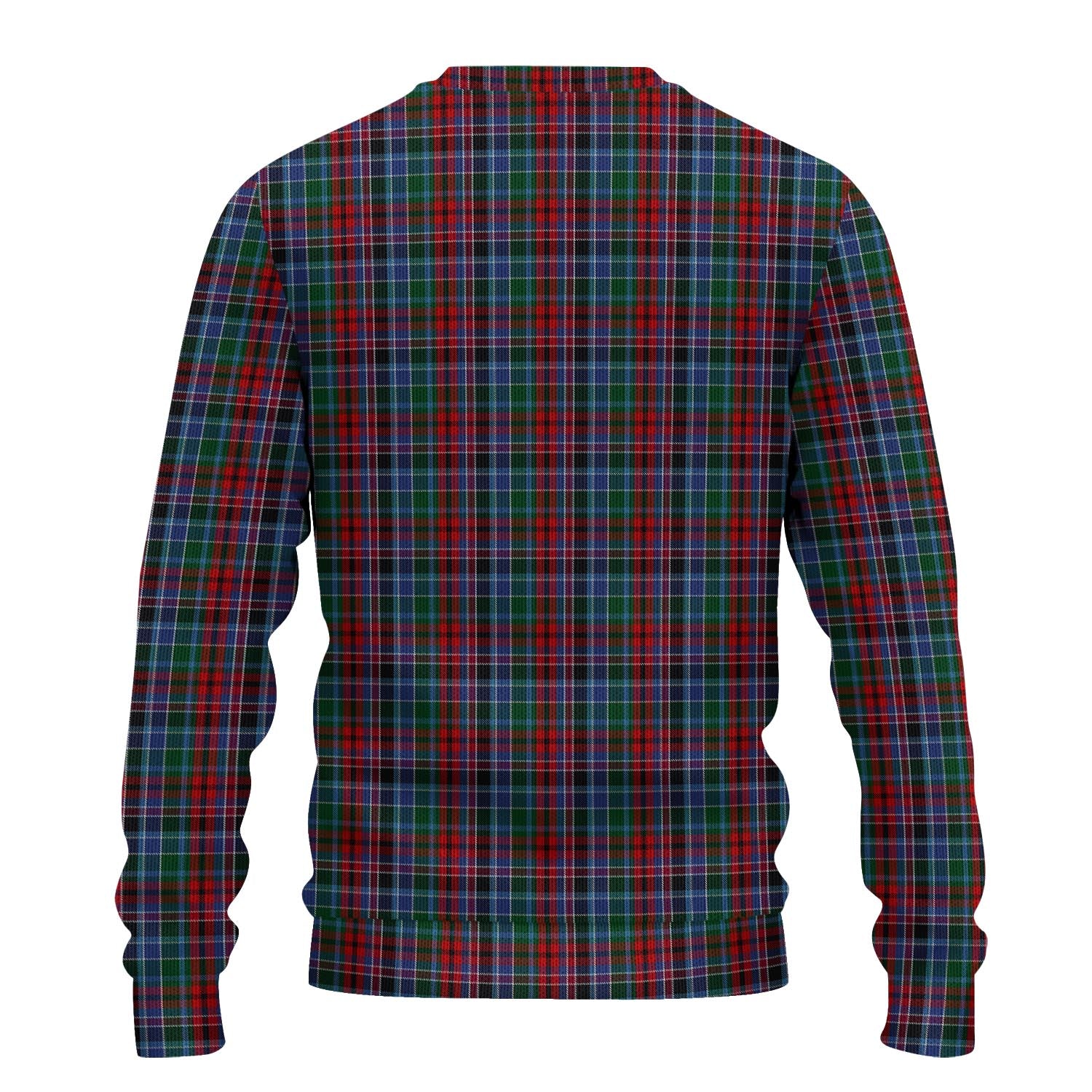 Gordon Red Tartan Knitted Sweater with Family Crest - Tartanvibesclothing