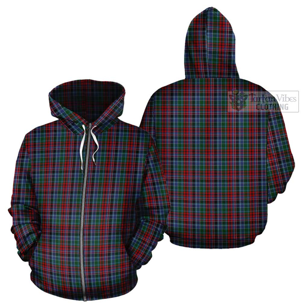 Gordon Red Tartan Cotton Hoodie Zip Hoodie - Tartan Vibes Clothing