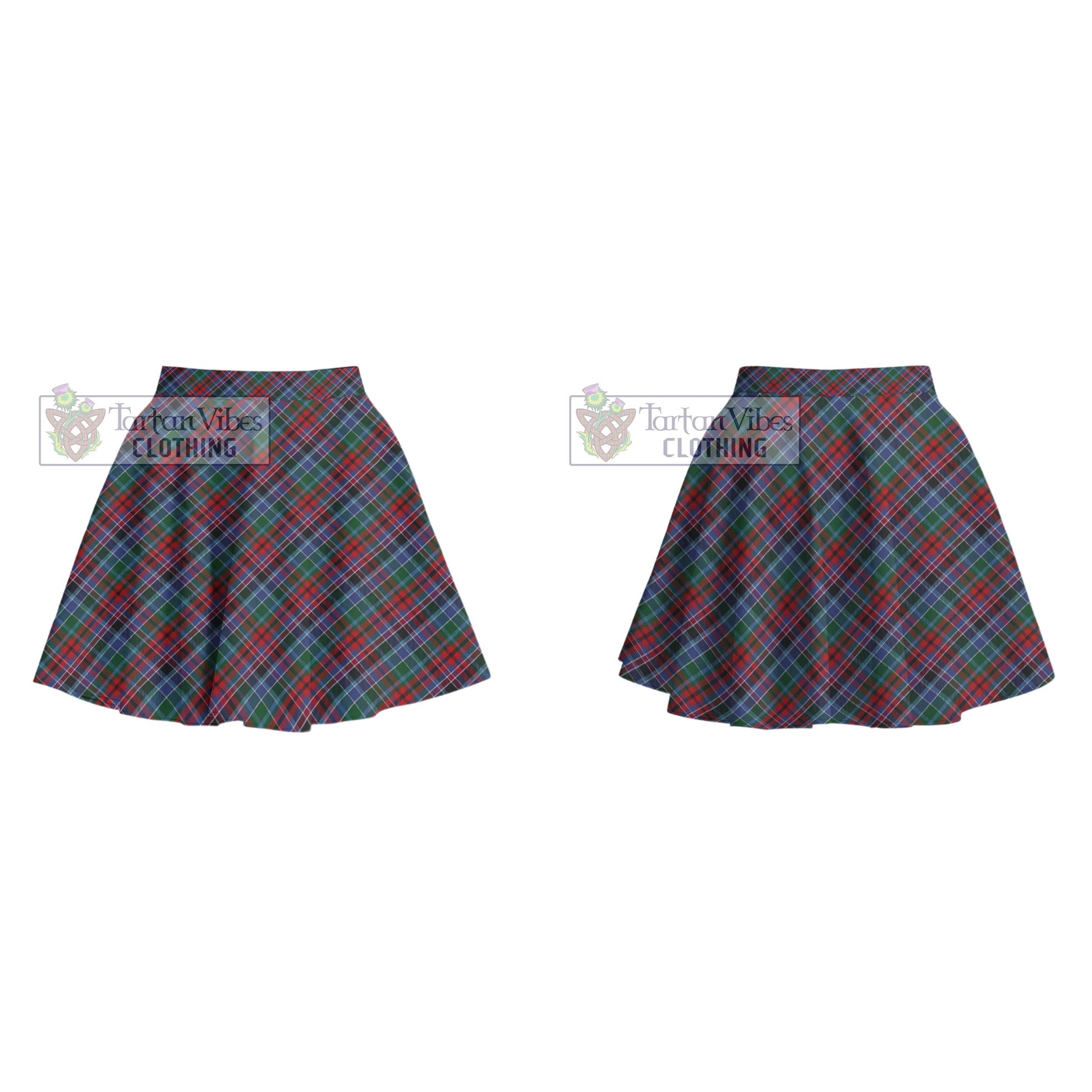 Tartan Vibes Clothing Gordon Red Tartan Women's Plated Mini Skirt