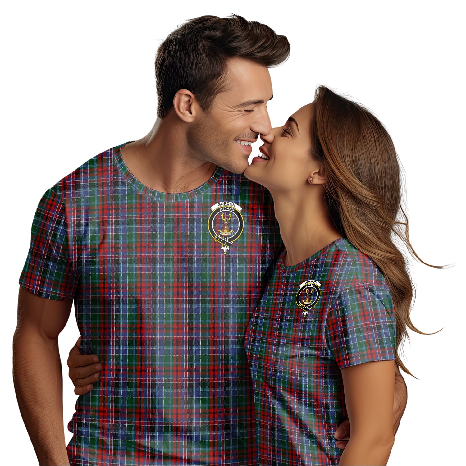 Gordon Red Tartan T-Shirt with Family Crest - Tartan Vibes Clothing