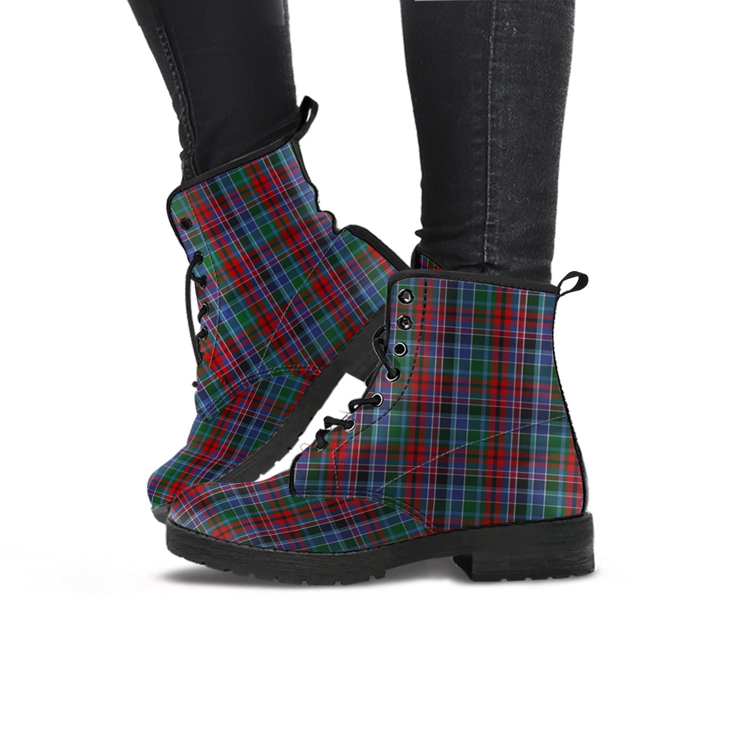 gordon-red-tartan-leather-boots