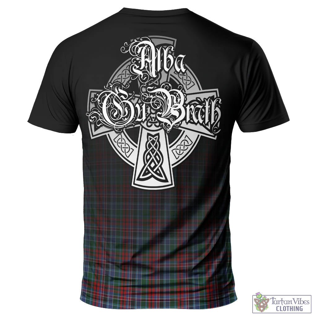 Tartan Vibes Clothing Gordon Red Tartan T-Shirt Featuring Alba Gu Brath Family Crest Celtic Inspired