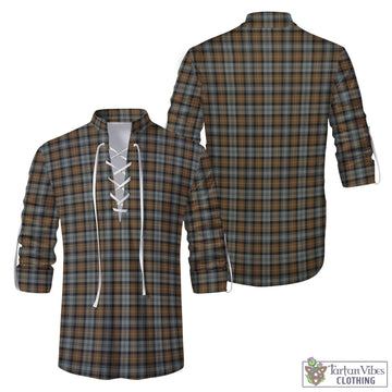 Gordon Weathered Tartan Men's Scottish Traditional Jacobite Ghillie Kilt Shirt