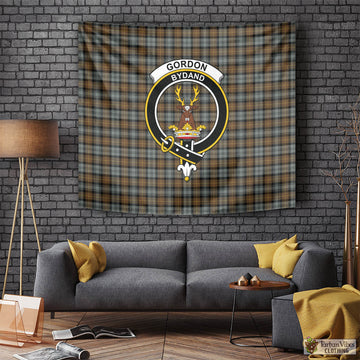 Gordon Weathered Tartan Tapestry Wall Hanging and Home Decor for Room with Family Crest