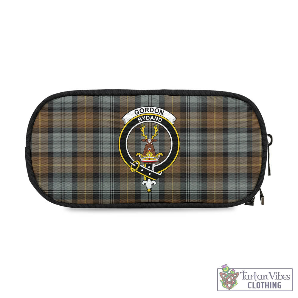 Tartan Vibes Clothing Gordon Weathered Tartan Pen and Pencil Case with Family Crest