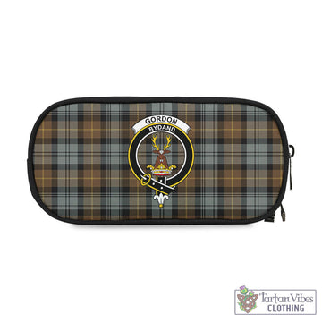 Gordon Weathered Tartan Pen and Pencil Case with Family Crest