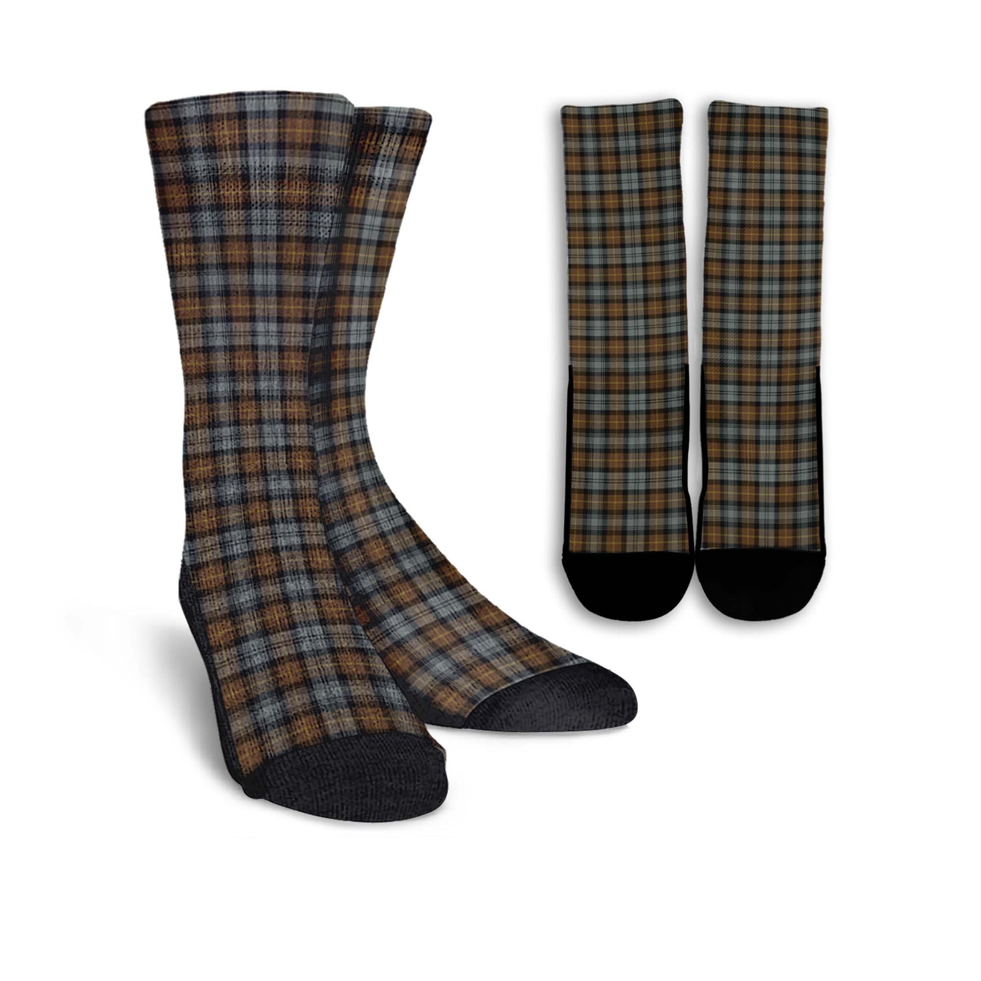 Gordon Weathered Tartan Crew Socks - Tartanvibesclothing