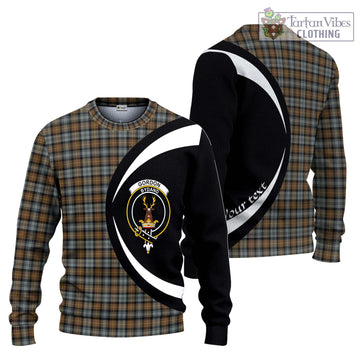 Gordon Weathered Tartan Ugly Sweater with Family Crest Circle Style