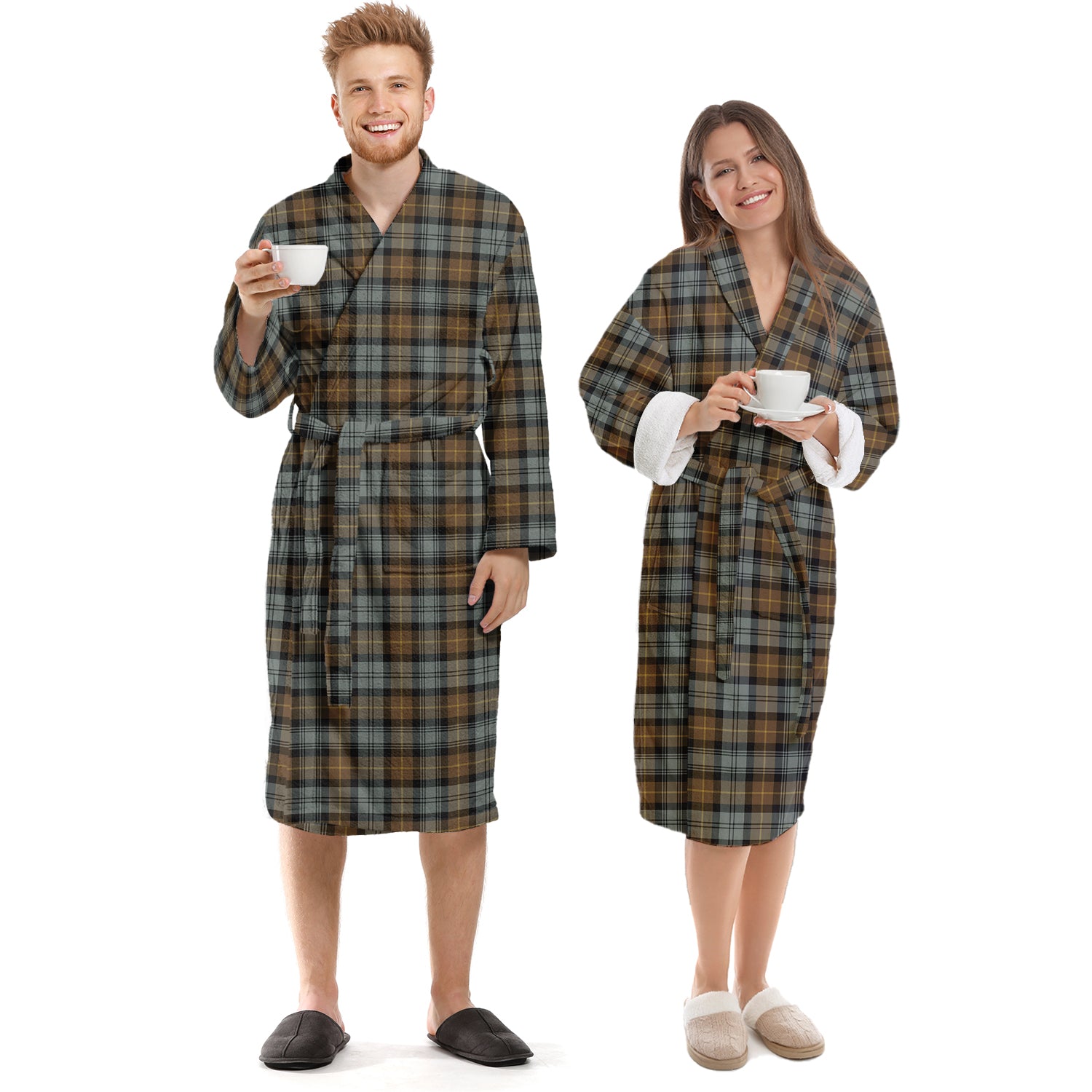 Gordon Weathered Tartan Bathrobe Unisex S - Tartan Vibes Clothing