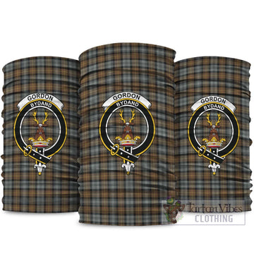 Gordon Weathered Tartan Neck Gaiters, Tartan Bandanas, Tartan Head Band with Family Crest