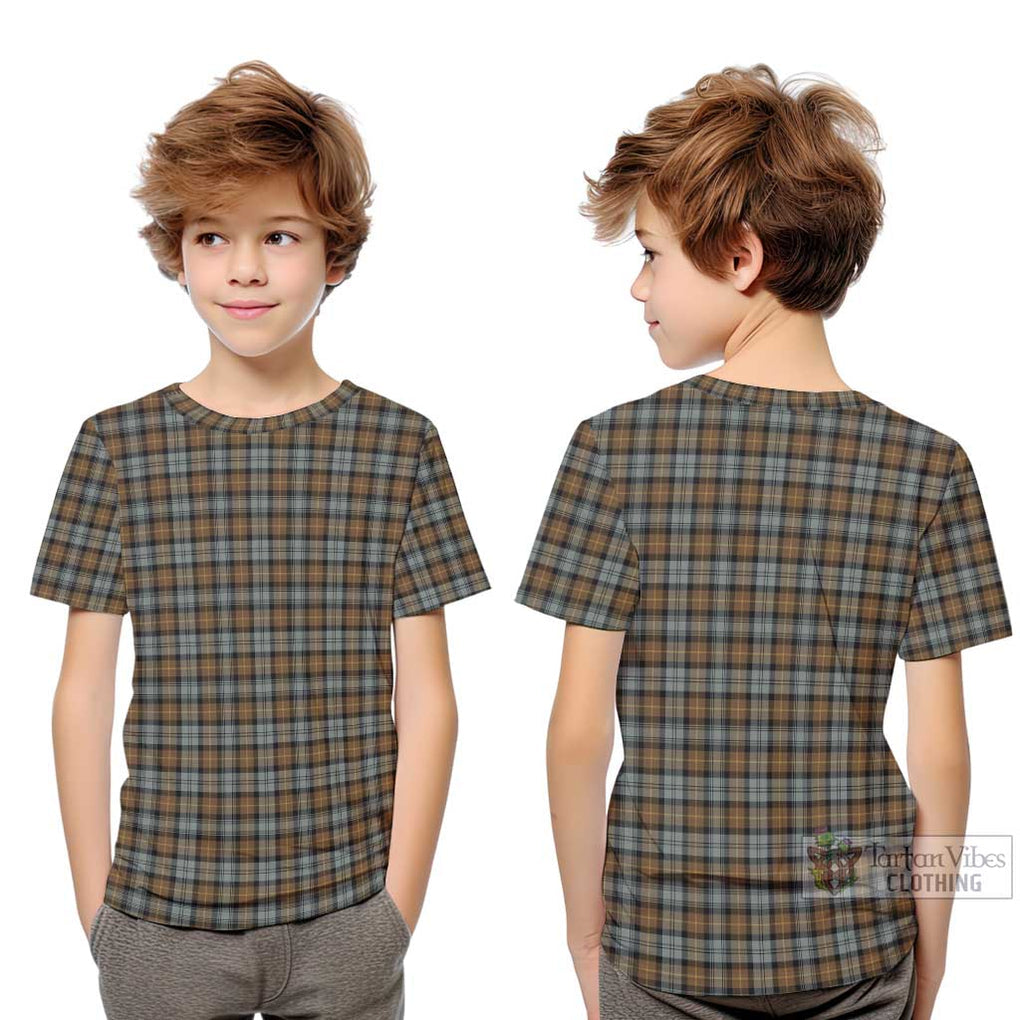 Gordon Weathered Tartan Kid T-Shirt Youth XL Size14 - Tartanvibesclothing Shop