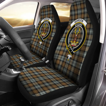 Gordon Weathered Tartan Car Seat Cover with Family Crest