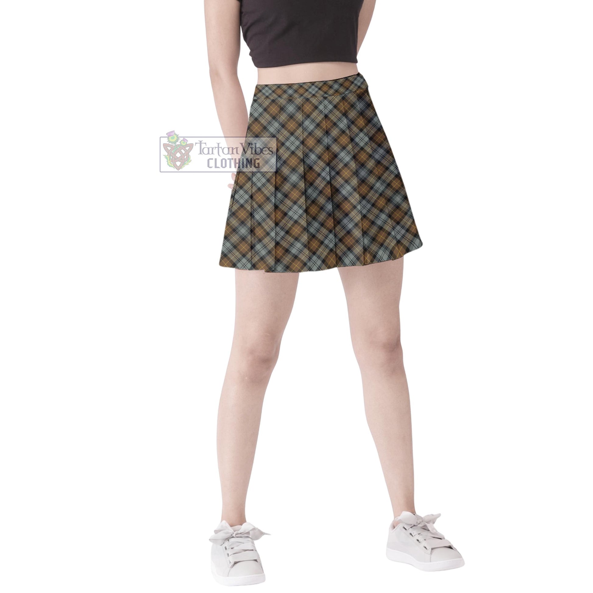 Tartan Vibes Clothing Gordon Weathered Tartan Women's Plated Mini Skirt