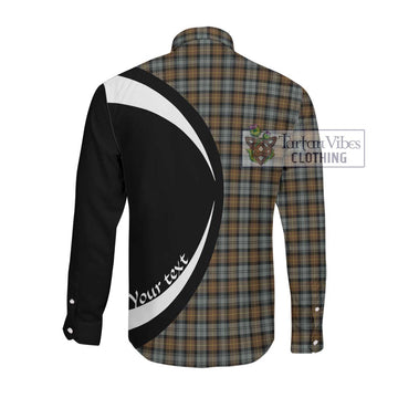 Gordon Weathered Tartan Long Sleeve Button Up with Family Crest Circle Style