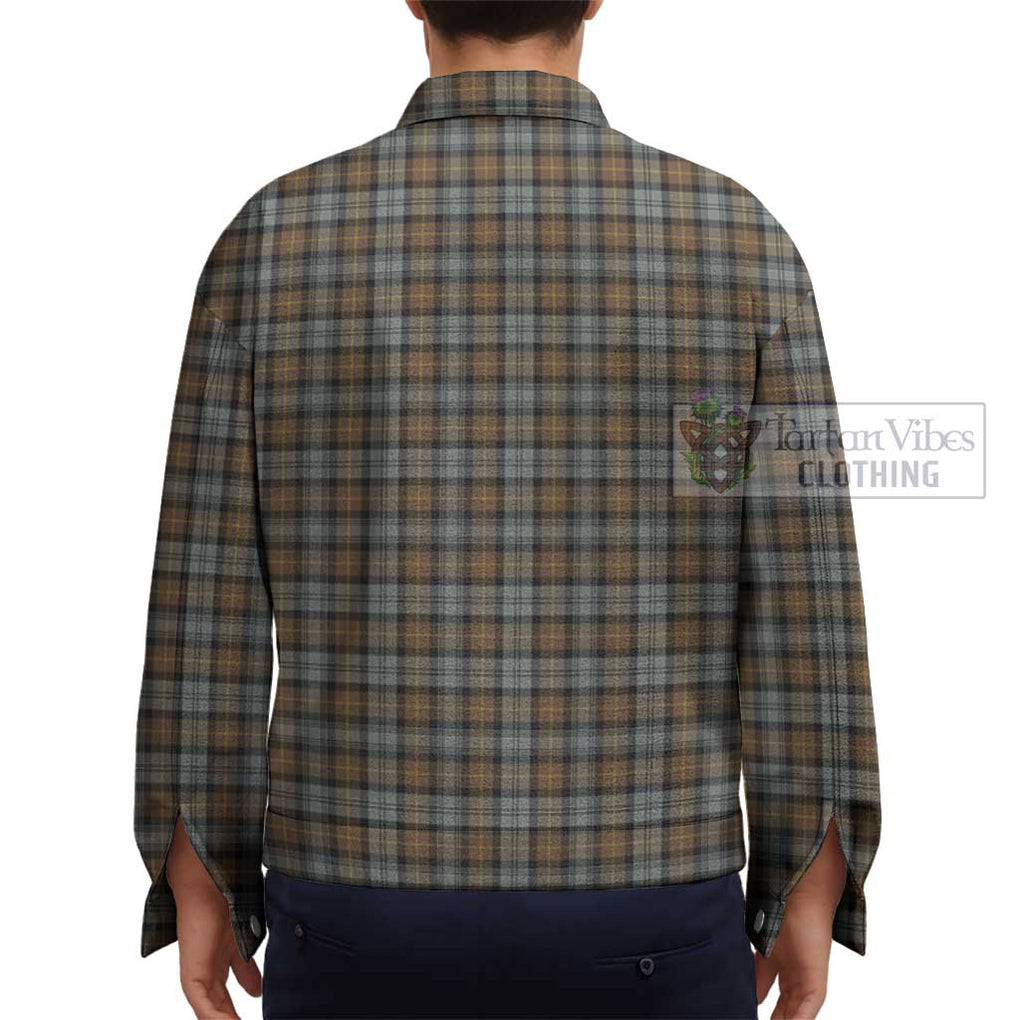 Gordon Weathered Tartan Unisex Lapel Cotton Jacket - Tartan Vibes Clothing