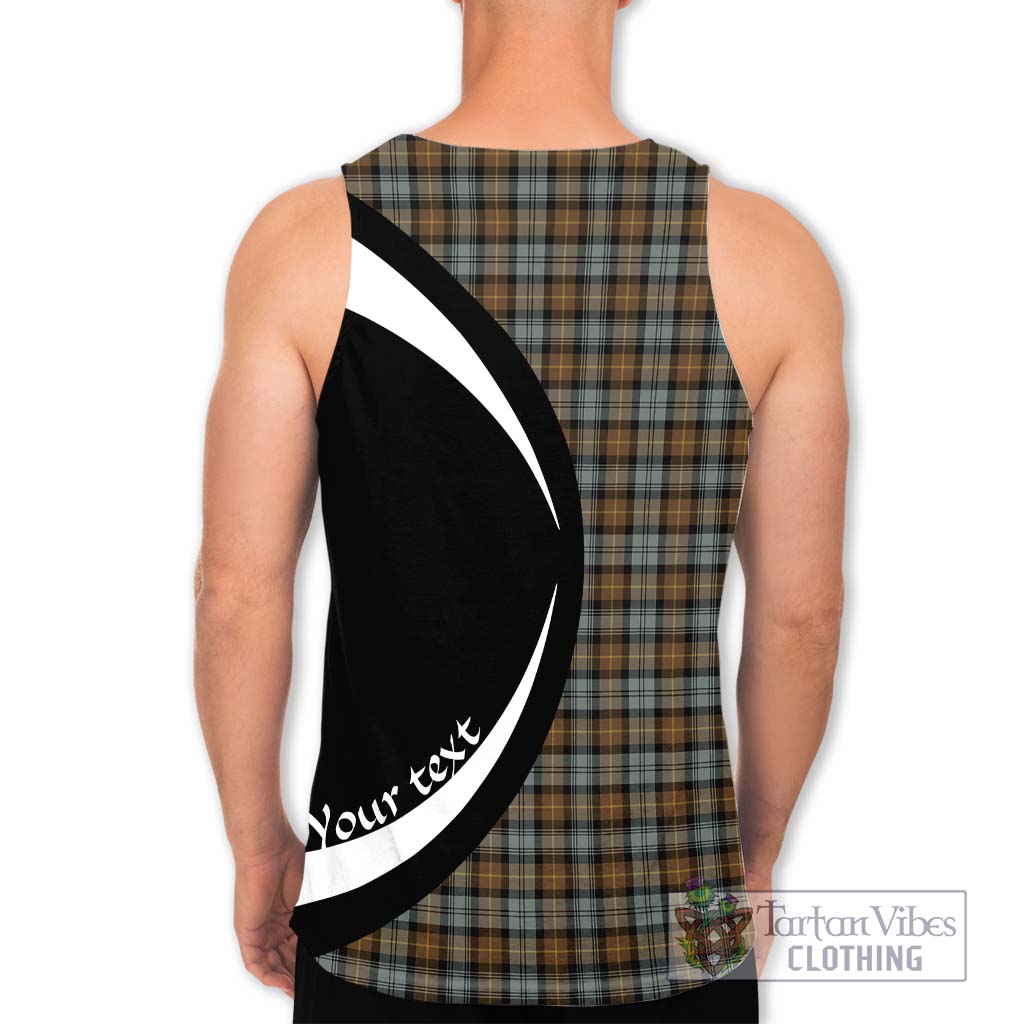 Gordon Weathered Tartan Men's Tank Top with Family Crest Circle Style - Tartan Vibes Clothing