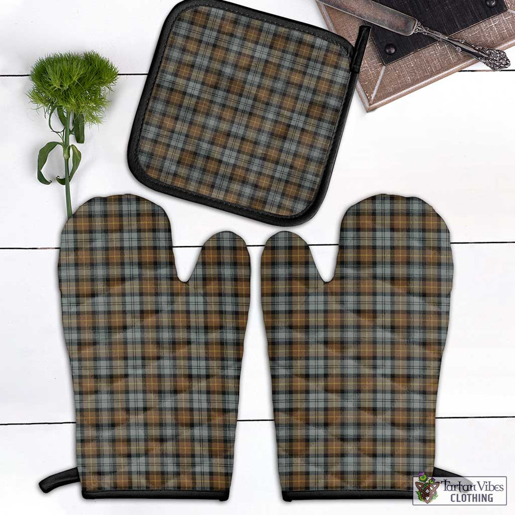 Gordon Weathered Tartan Combo Oven Mitt & Pot-Holder Combo 1 Oven Mitt & 1 Pot-Holder Black - Tartan Vibes Clothing