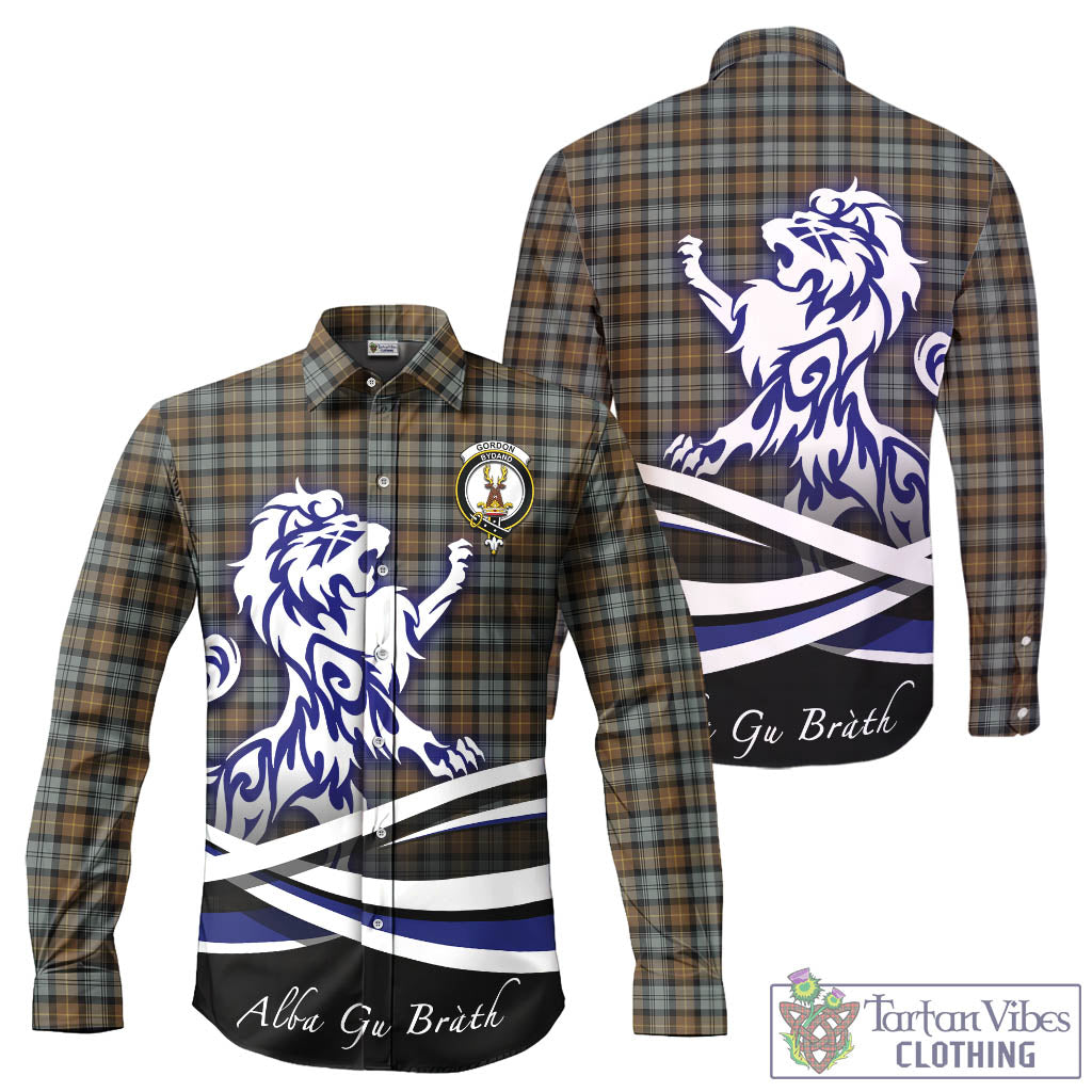 gordon-weathered-tartan-long-sleeve-button-up-shirt-with-alba-gu-brath-regal-lion-emblem