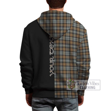 Gordon Weathered Tartan Hoodie with Family Crest and Half Of Me Style