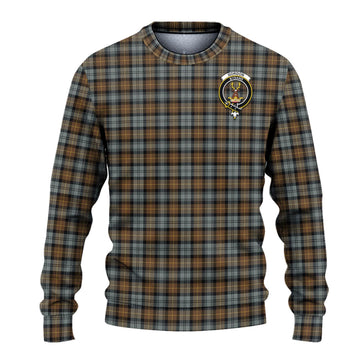 Gordon Weathered Tartan Ugly Sweater with Family Crest