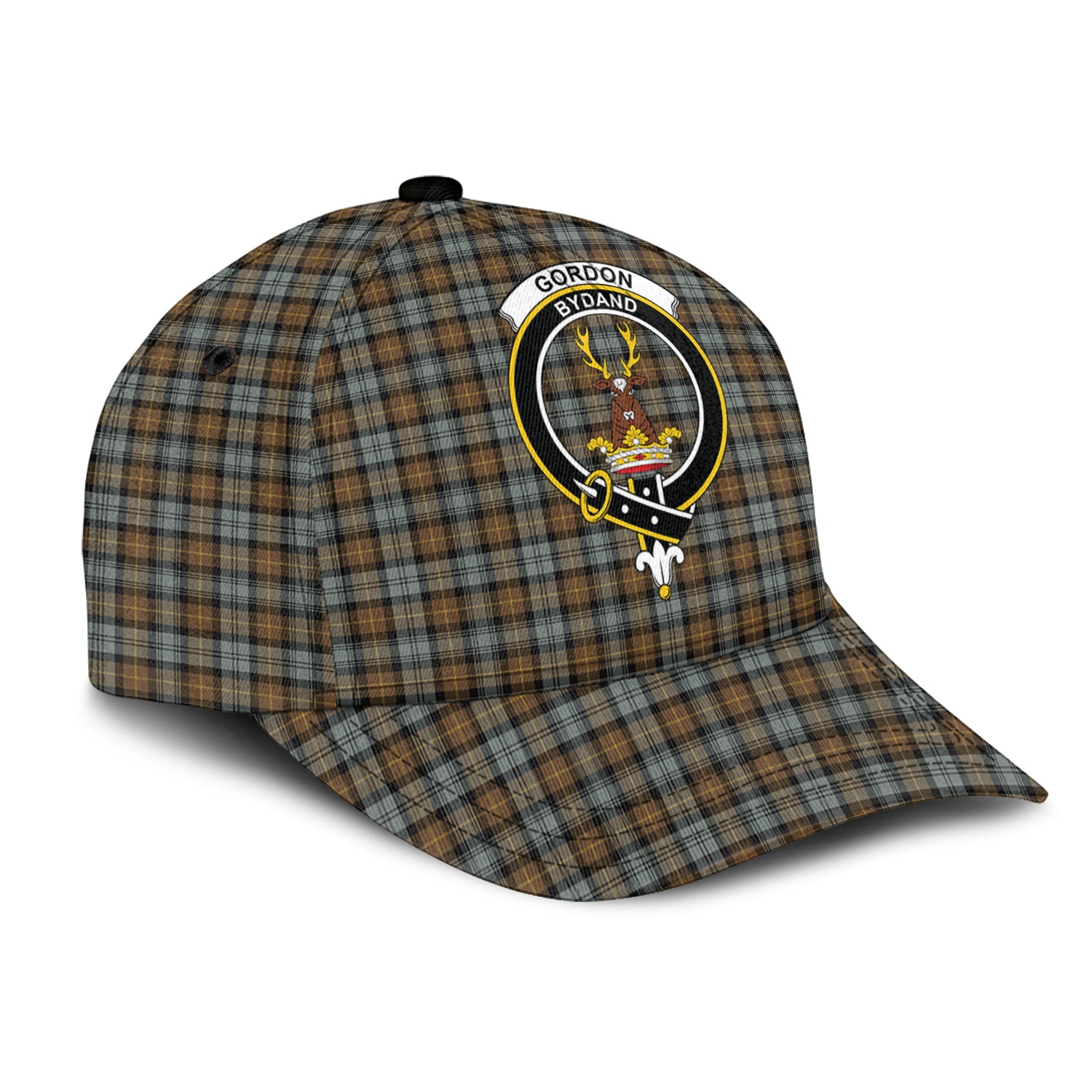 Gordon Weathered Tartan Classic Cap with Family Crest - Tartan Vibes Clothing