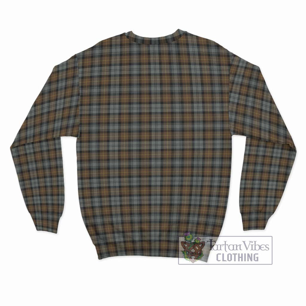 Gordon Weathered Tartan Sweatshirt with Family Crest DNA In Me Style - Tartanvibesclothing Shop