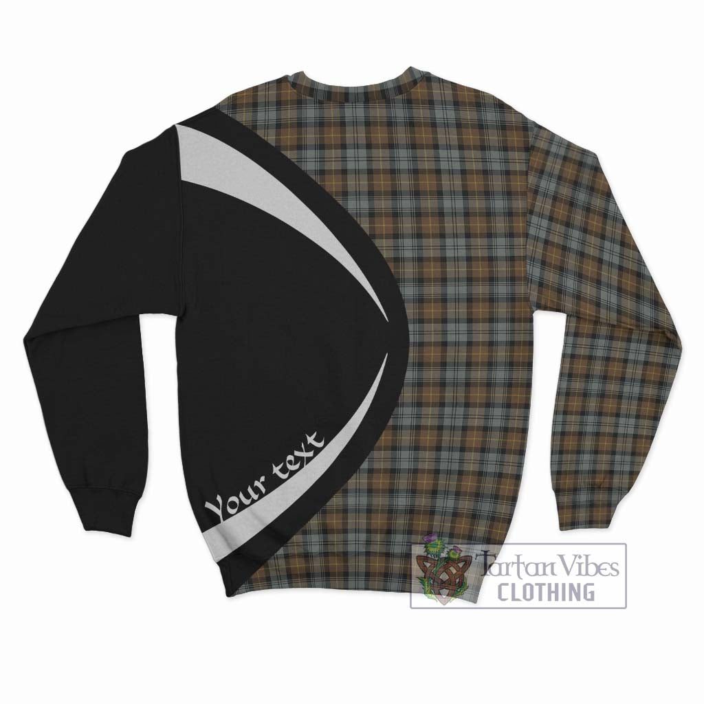 Gordon Weathered Tartan Sweatshirt with Family Crest Circle Style - Tartan Vibes Clothing