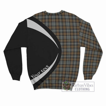 Gordon Weathered Tartan Sweatshirt with Family Crest Circle Style