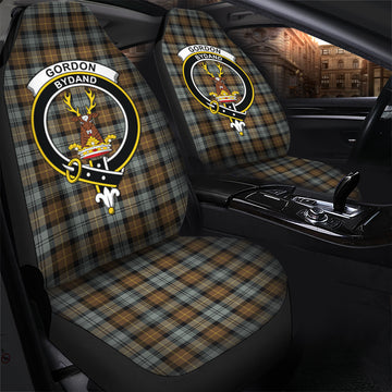 Gordon Weathered Tartan Car Seat Cover with Family Crest