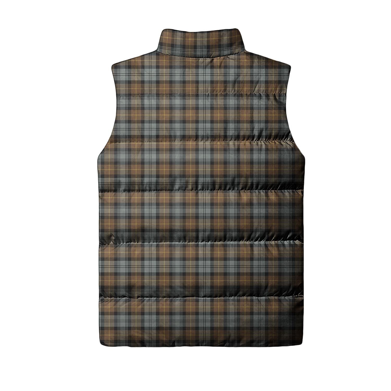 Gordon Weathered Tartan Sleeveless Puffer Jacket with Family Crest - Tartanvibesclothing