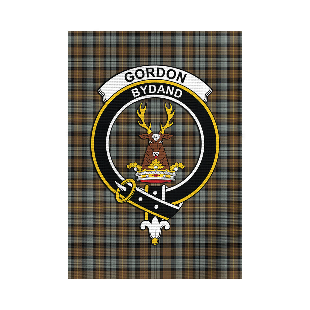 Gordon Weathered Tartan Flag with Family Crest - Tartan Vibes Clothing